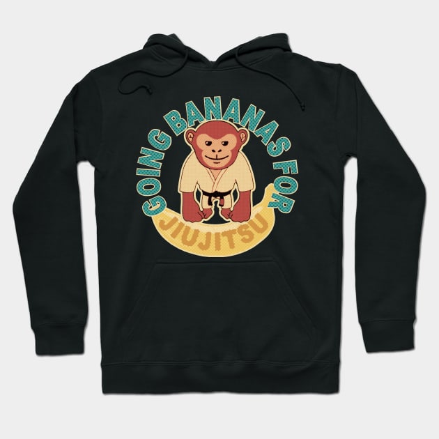 Going Bananas for Jiu Jitsu - Monkey stlye Hoodie by undersideland